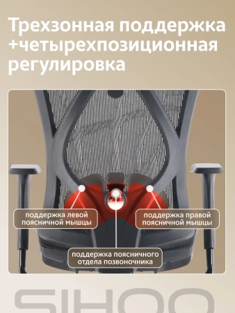 SIHOO Офисное кресло, черный1